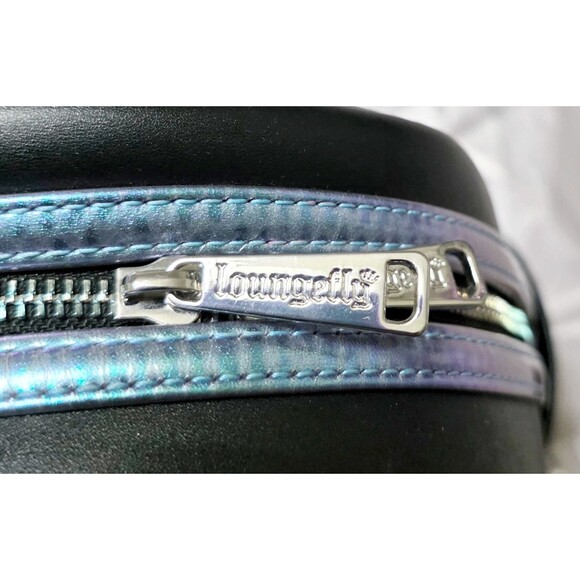 DISNEY PARKS x LOUNGEFLY Mini Backpack Black Blue Disneyland Resort Icons Bag - Picture 6 of 16